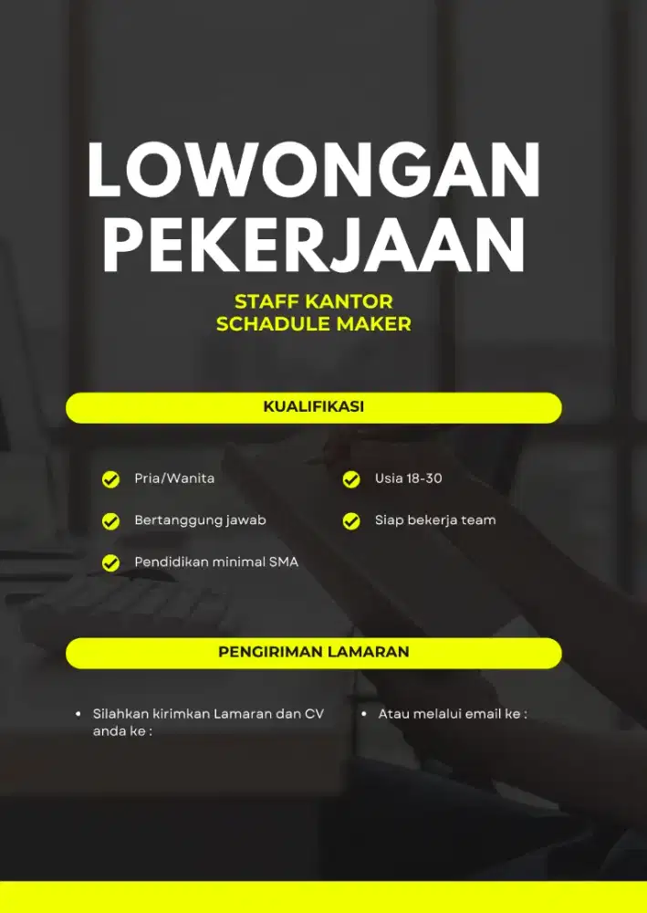 Di butuhkan segera !!!