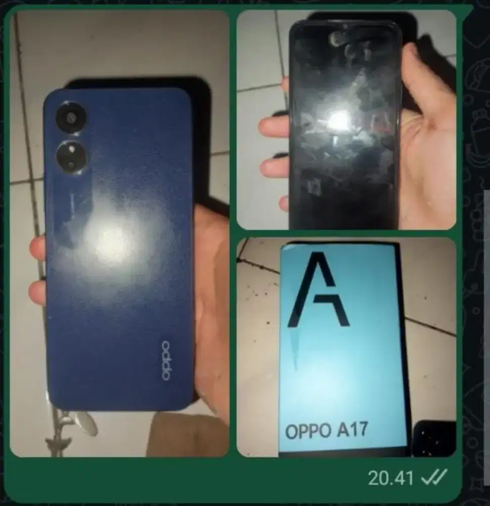 hp oppo a17 beda dus doang sama gada casan ram : 6 / 128 GB 850k nego