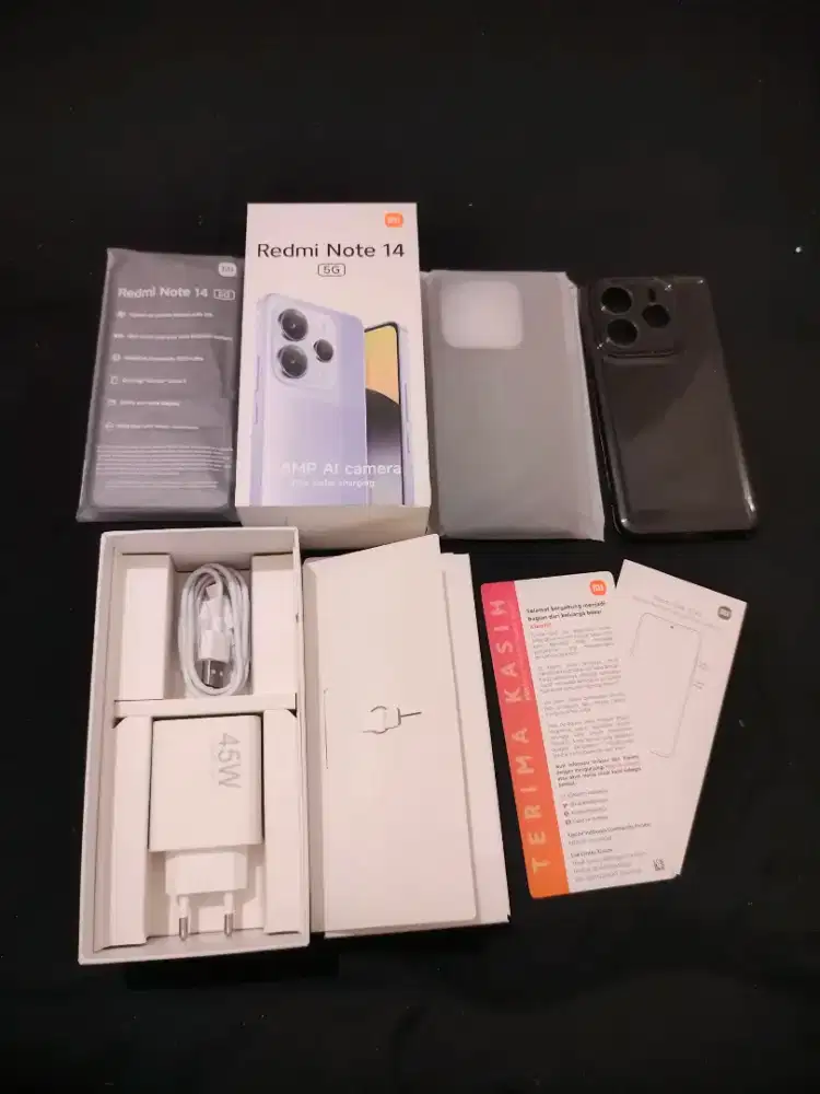 Redmi Note 14 5G (12GB/512GB) Warna Hitam (Midnight Black)