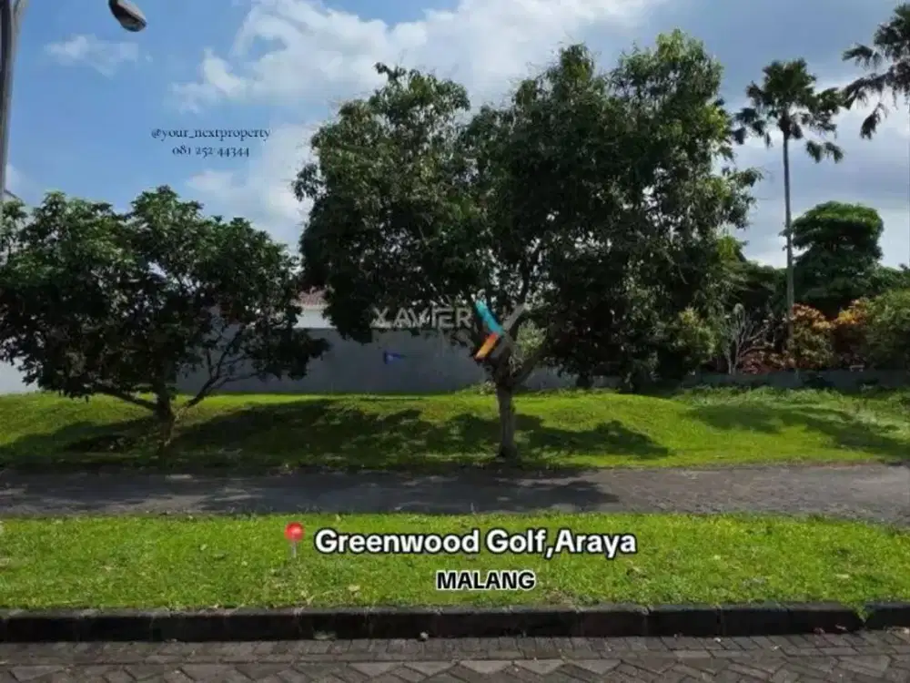 Tanah Kavling Di Mainroad Cluster Greenwood Golf Kota Araya Malang