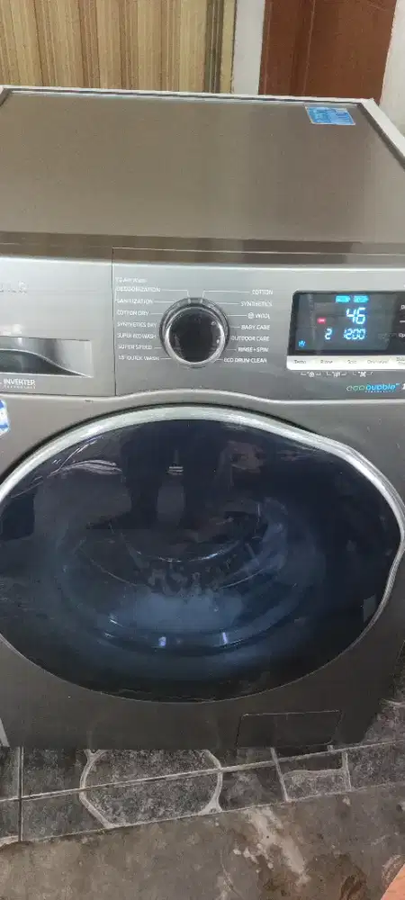 mesin cuci samsung + dryer 10 kg inverter