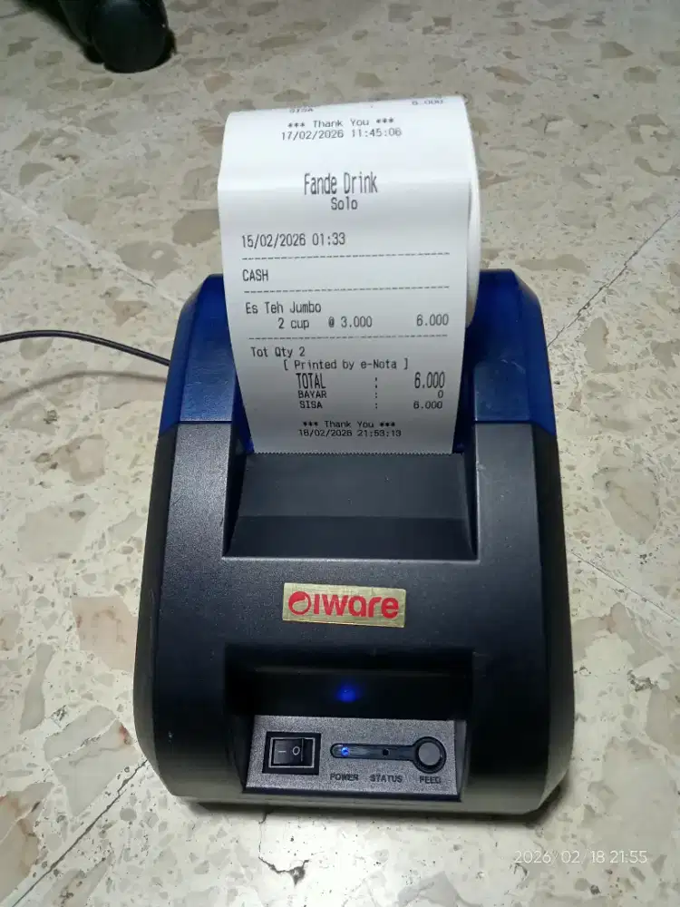 Printer kasir, bluethoot