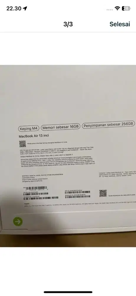 MACBOOK AIR 13 INCH M4