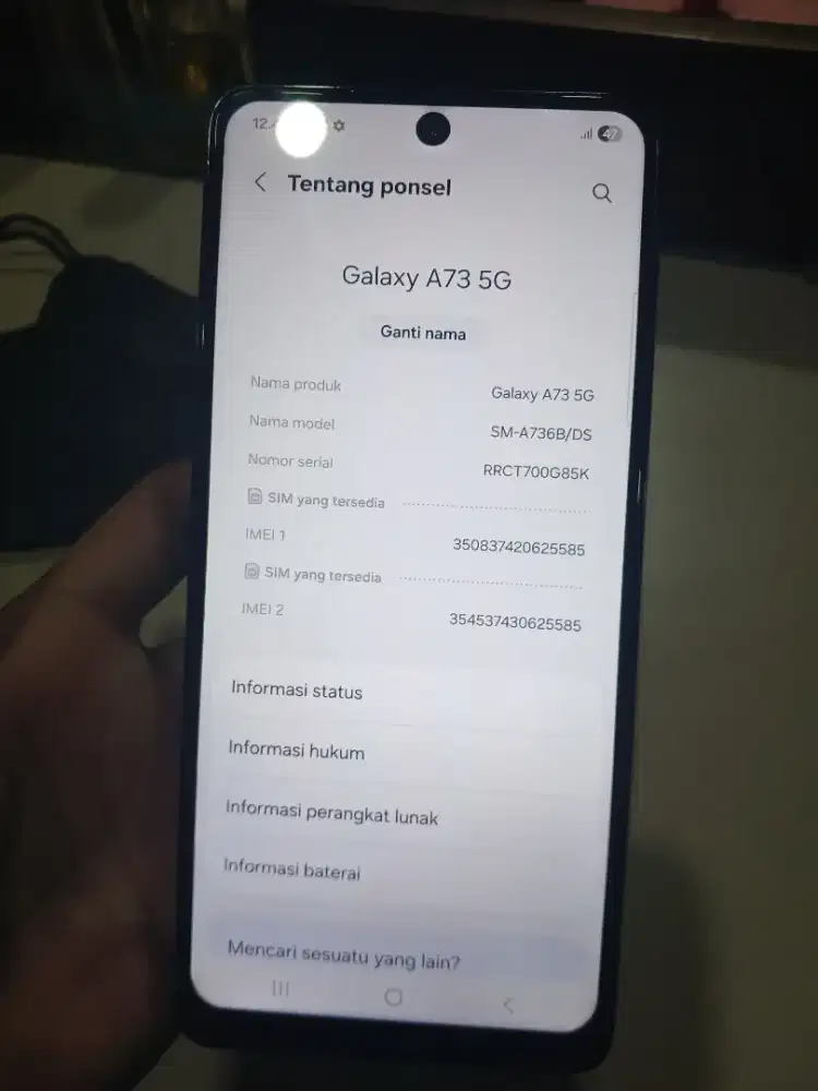 Samsung A73 5G Ram 8/256 Resmi sein