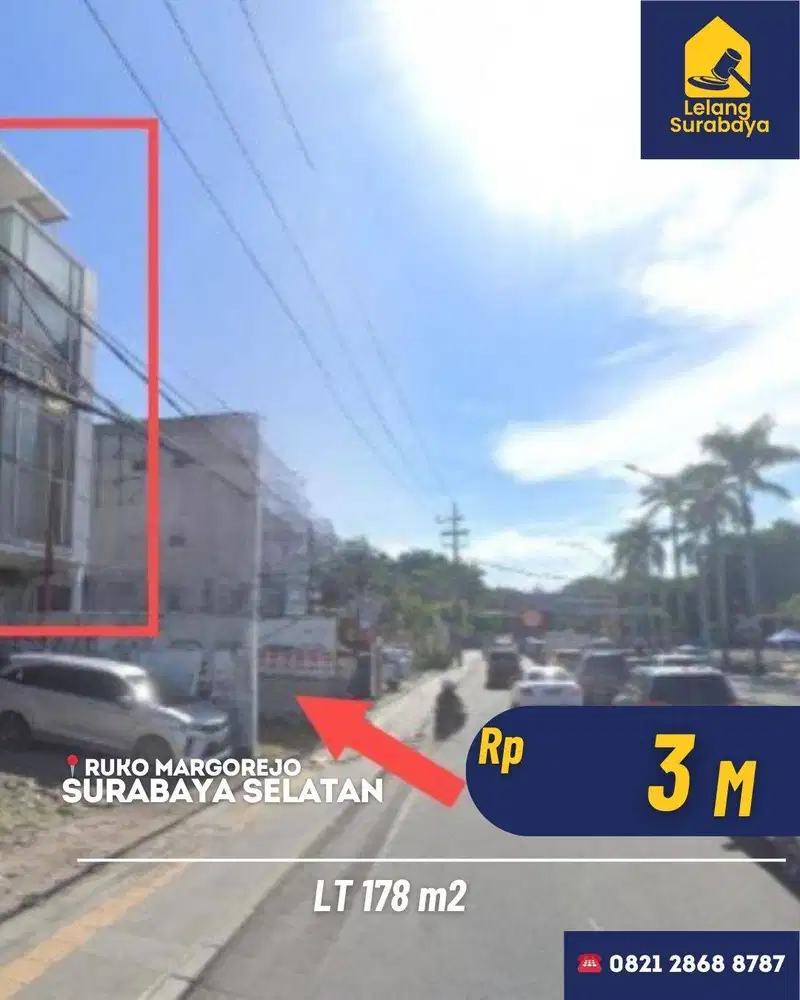 Ruko Nol Jalan Margorejo Surabaya – SHM, Sebelah Maspion Square,