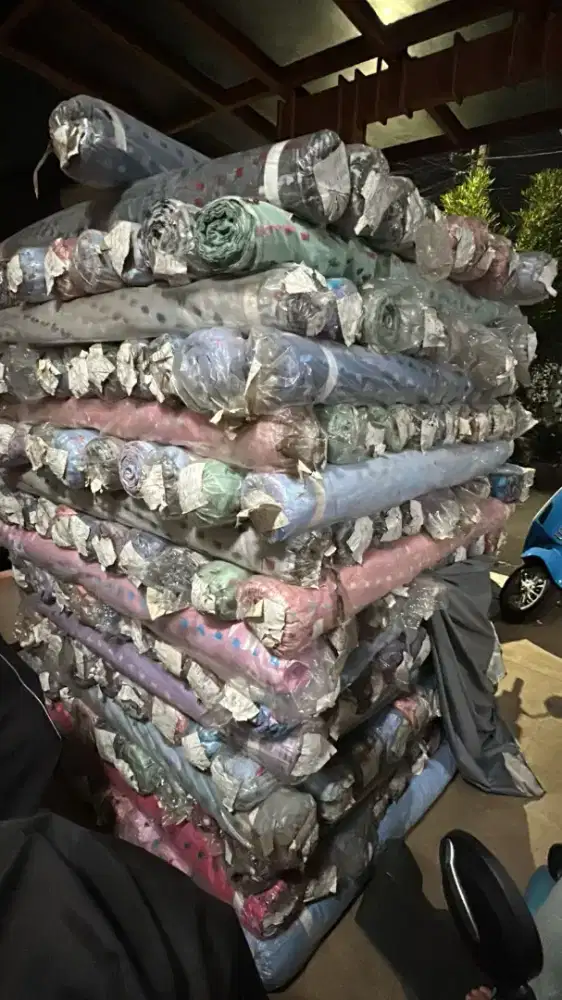 Bissmillah take all kain rubiah stok 10 rb yard,