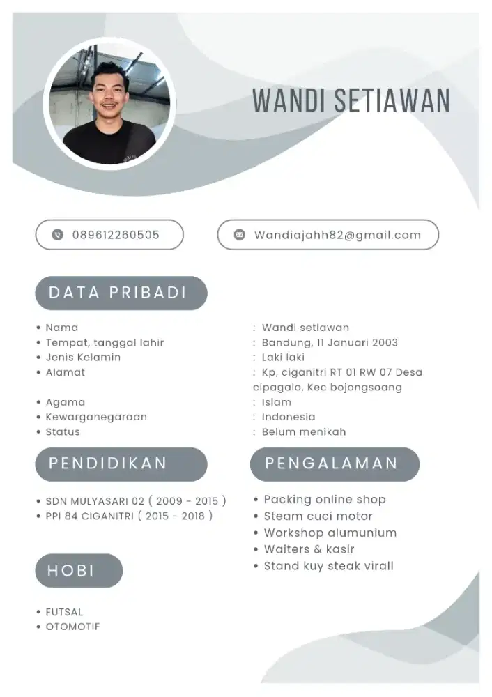 mencari pekerjaan apa saja...