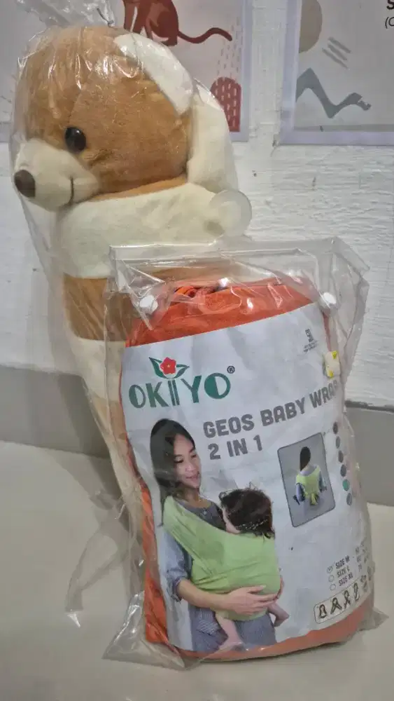 Jual Gendongan bayi Okiyo gratis boneka Baru