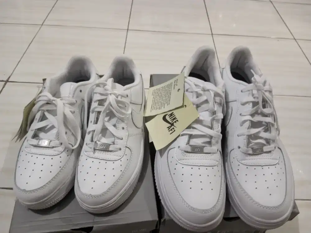 Sepatu Nike Air Force 1 Triple White – Size 36 & 44 (2 Pasang)