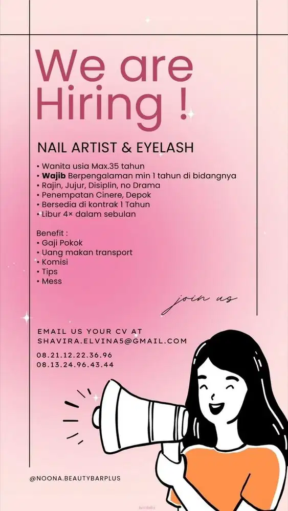 LOKER NOONA CINERE