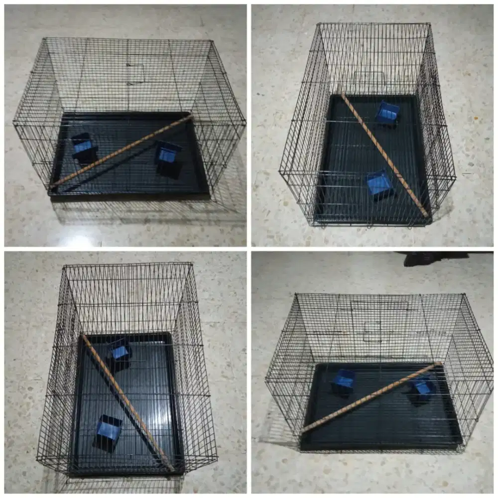 Kandang Besi Lipat ( Burung / Ayam / Kucing / Kelinci / Dll ) Fullset