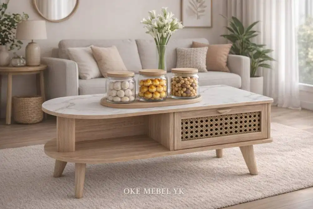 Meja Tamu Avena – Dachi | Coffee Table Minimalis Rattan