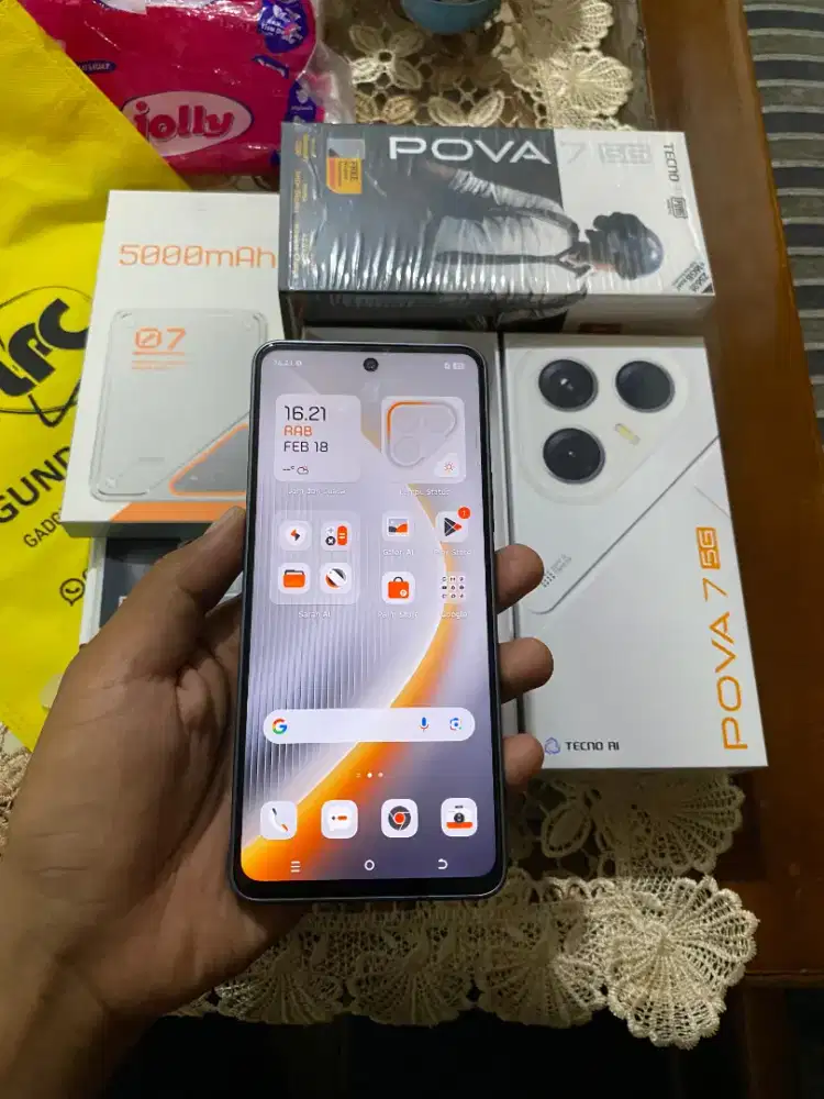 Tecno pova 7 5G 8/256 likenew fullset