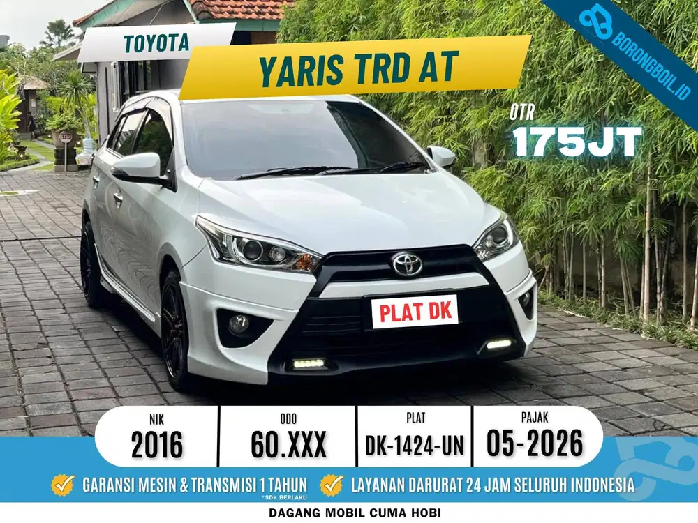 TOYOTA YARIS TRD 2016 AT PUTIH