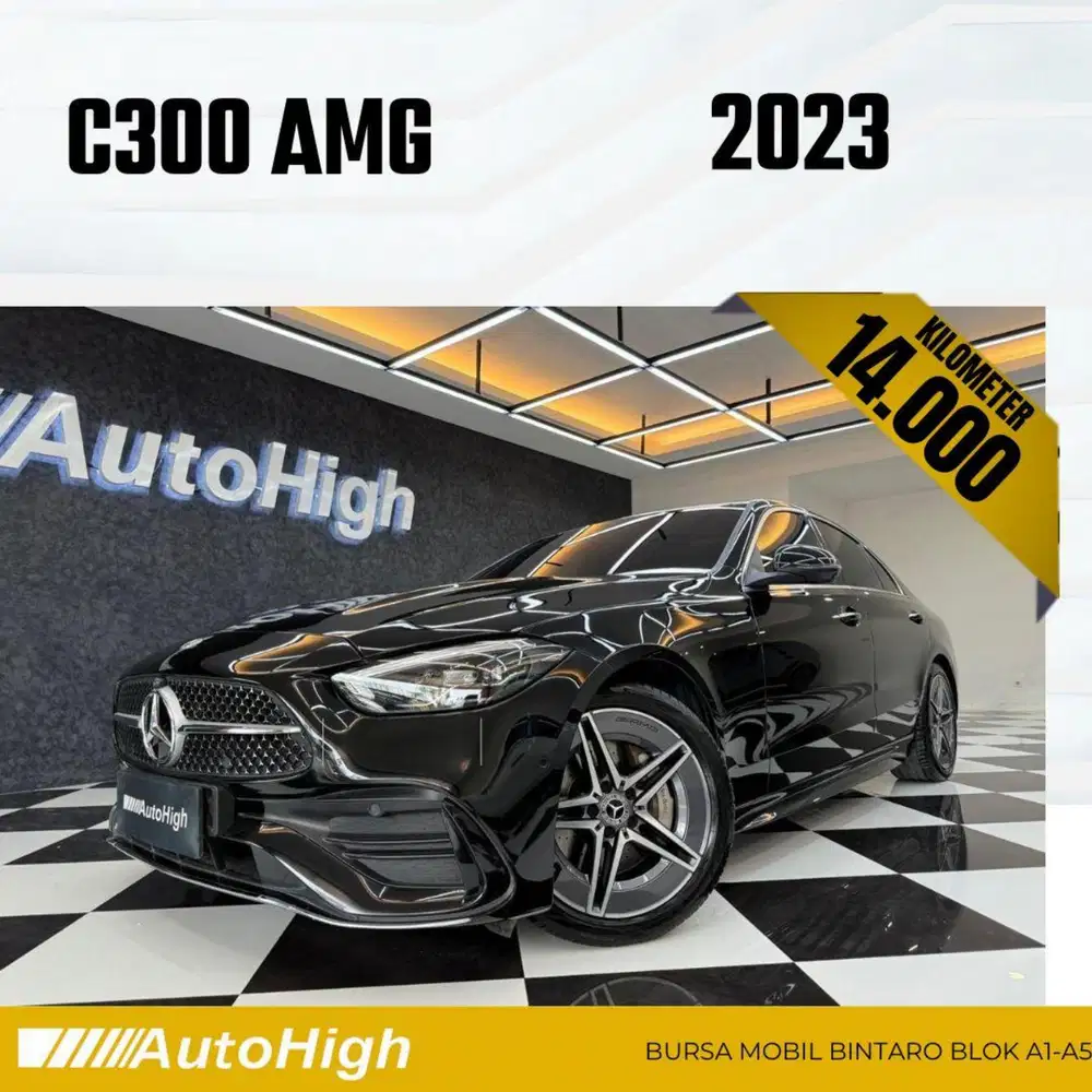 DP10% [Km14.000] C300 AMG 2023 Black Reg 2022 #AUTOHIGH