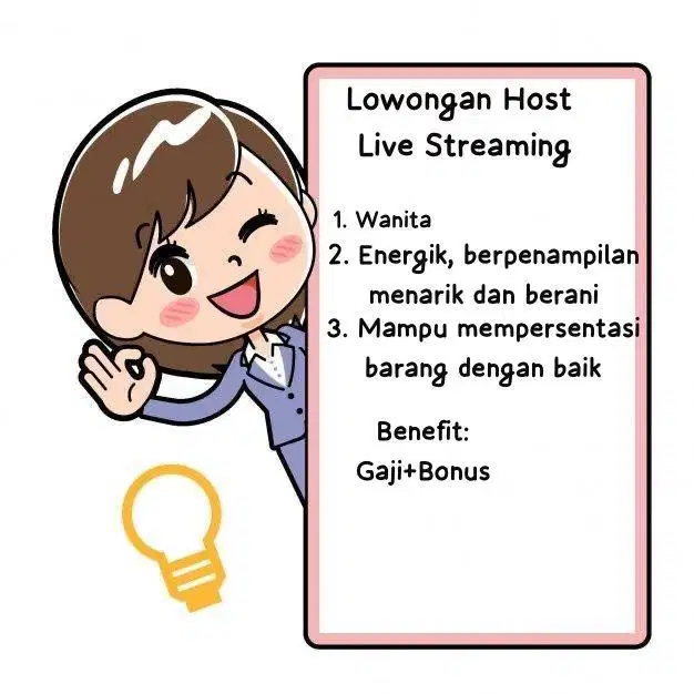 Lowongan Host Live Streaming