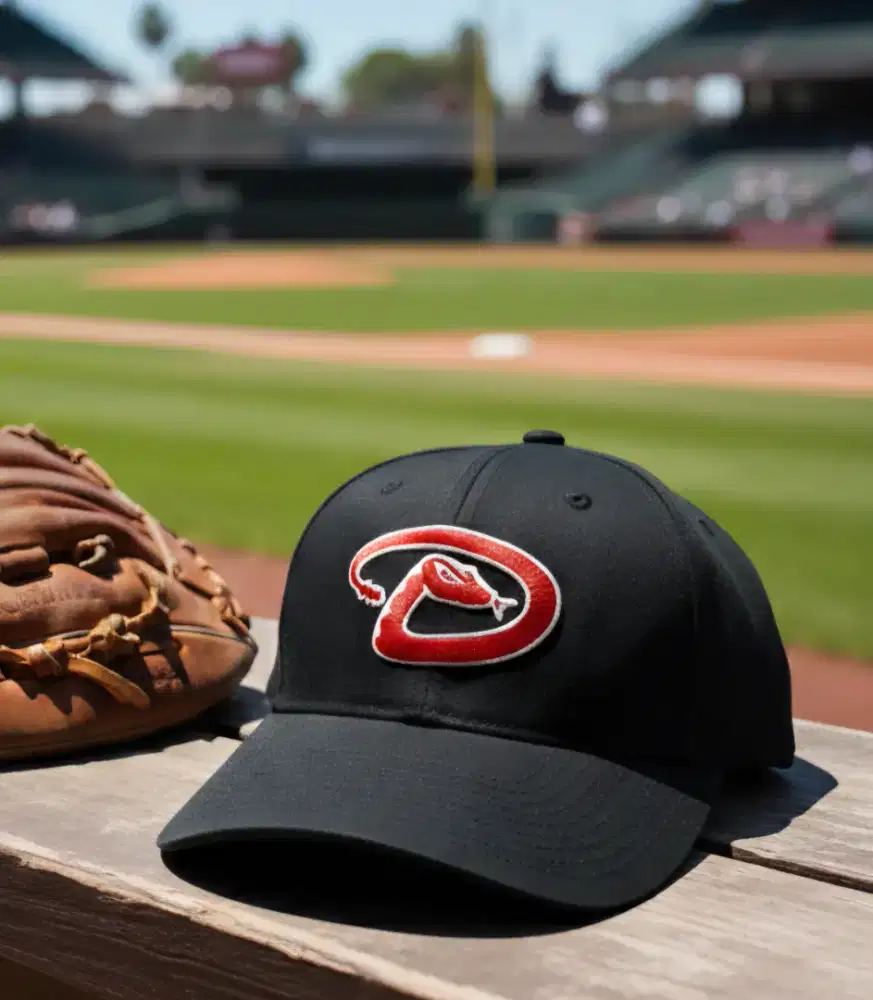 Topi Baseball Arizona Diamondbacks MLB 47 Original Second Hitam Pekat