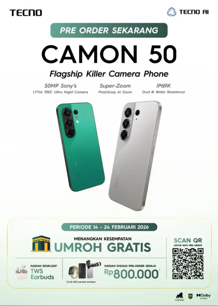 PRE ORDER TECNO CAMON 50