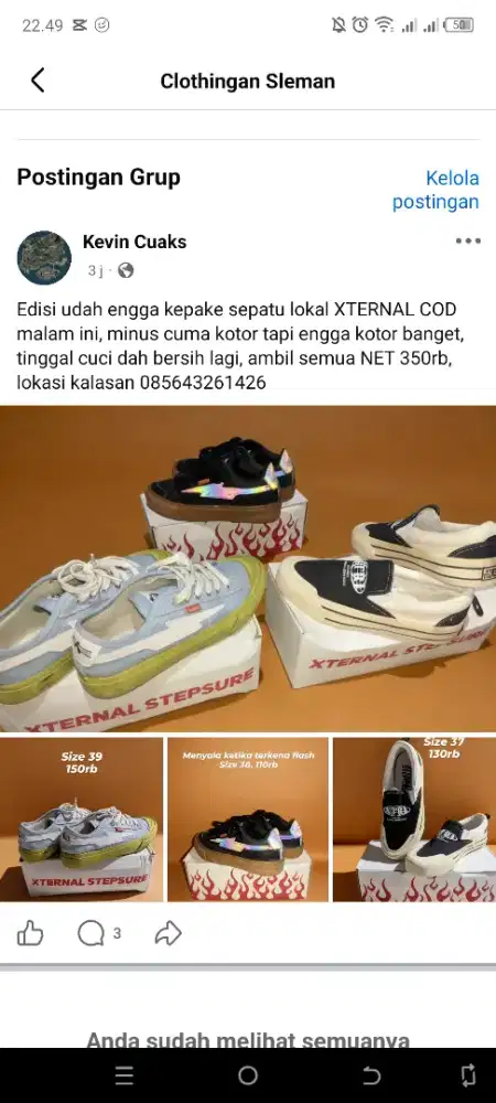 Sepatu lokal xternal stepsure
