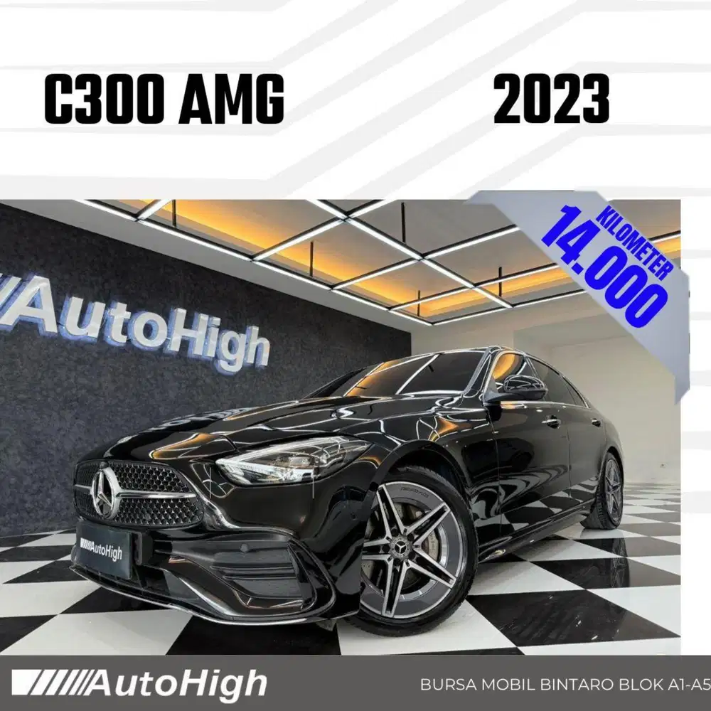DP10% [Km14.000] C300 AMG 2023 Black Reg 2025 #AUTOHIGH