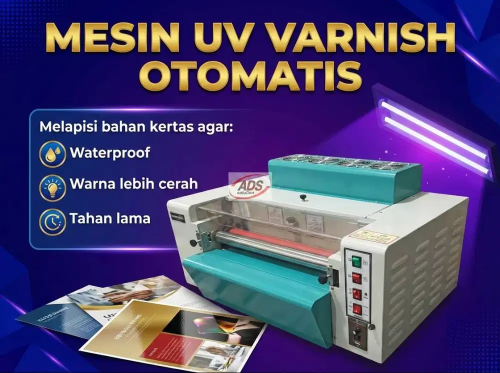 MESIN UV VARNISH / COATING OTOMATIS PALING PRAKTIS TANPA RESIDU