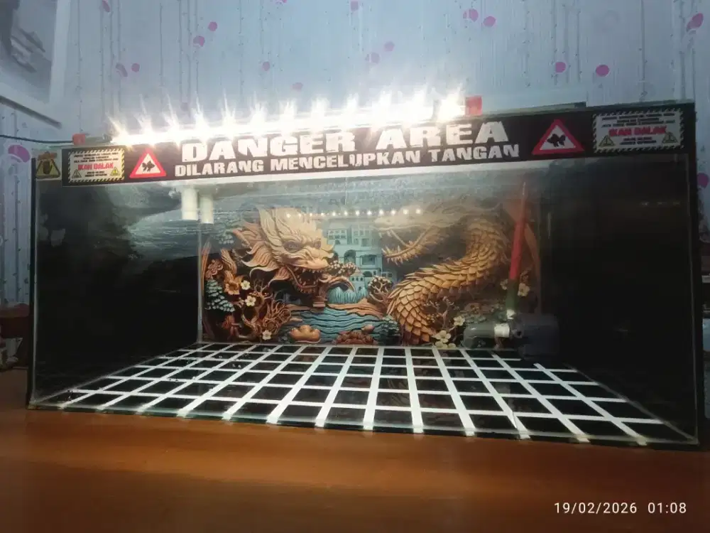 Aquarium akuarium fullset tinggal isi air aja