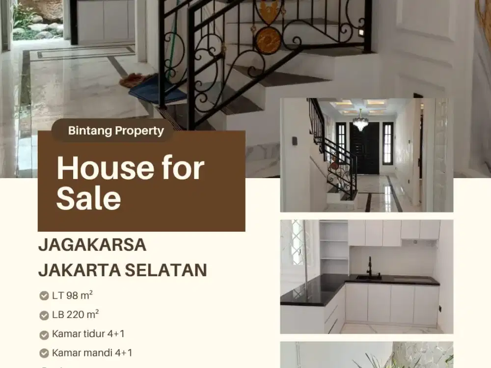 NEW HOUSE IN TOWNHOUSE DIJAGAKARSA JAKARTA SELATAN