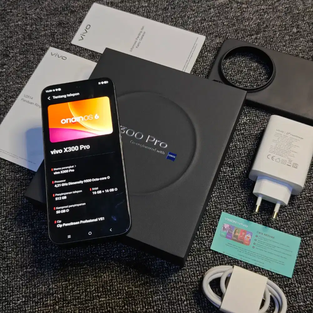 Vivo X300 Pro 16/512 Resmi Indonesia Fullset Original Like New