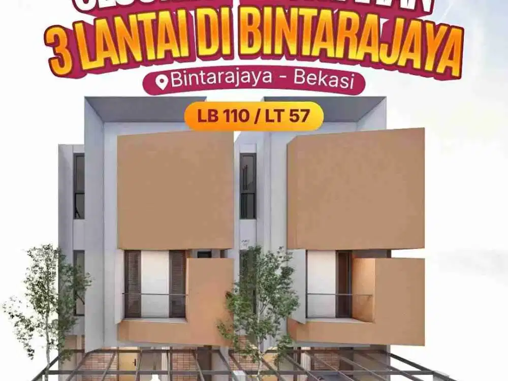 Jual Rumah Baru 3 Lantai Mewah Murah Dkt Pintu Toll Becak Kayu Bintara Jaya Bekasi Barat