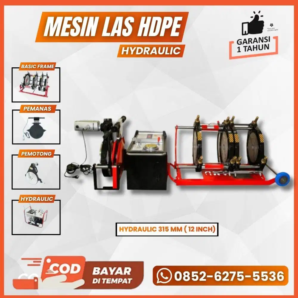 Mesin Las Pipa HDPE Hydraulic 315mm - Mesin Sambung Pipa Hdpe 12 Inch