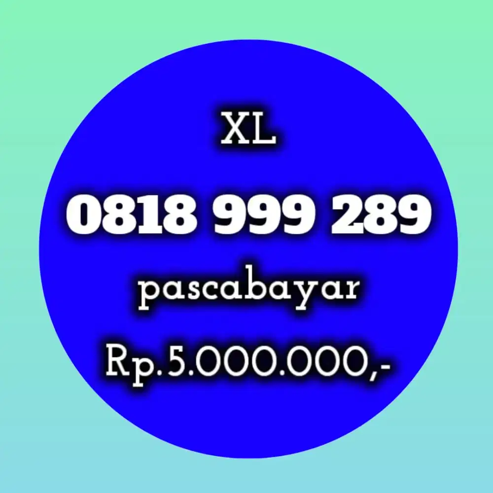 NOMOR CANTIK XL 999 289