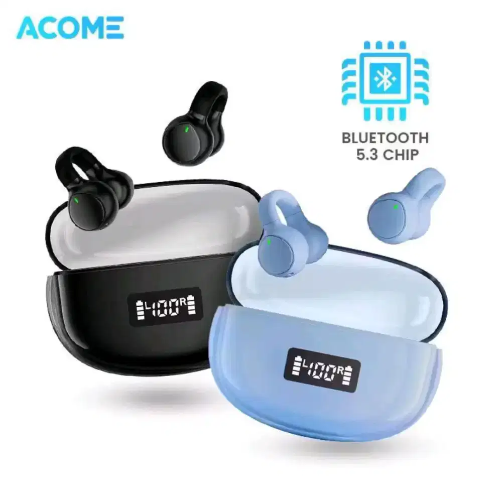 SPECIAL DEAL! 2 Earphone ACOME AE01 TWS - Biru Baru Gratis Hitam Bekas