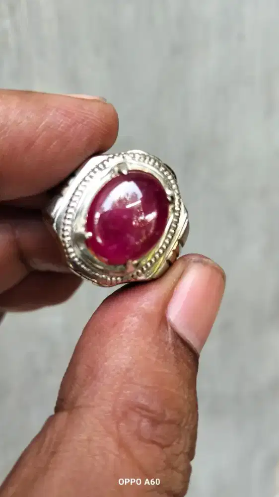 Batu cincin rubi natural batu asli