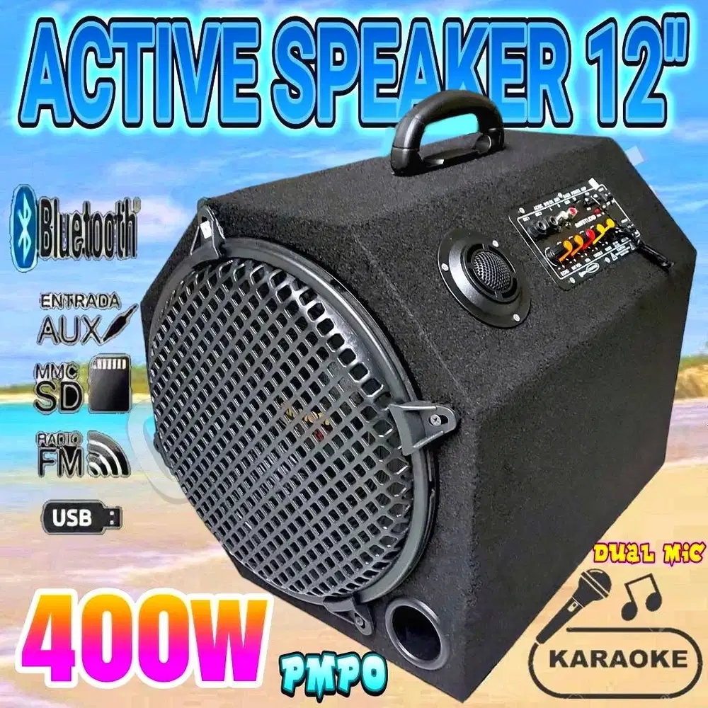 Speaker bluetooth 12 inch karaoke AC DC