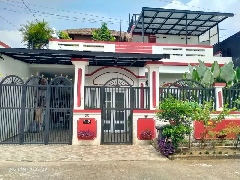 Rumah Mewah di Kalibaru Cilodong 3 Lantai, Kolam Renang dan Joglo, Semi Furnished