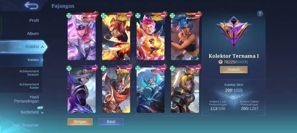 Jual akun mobile legends