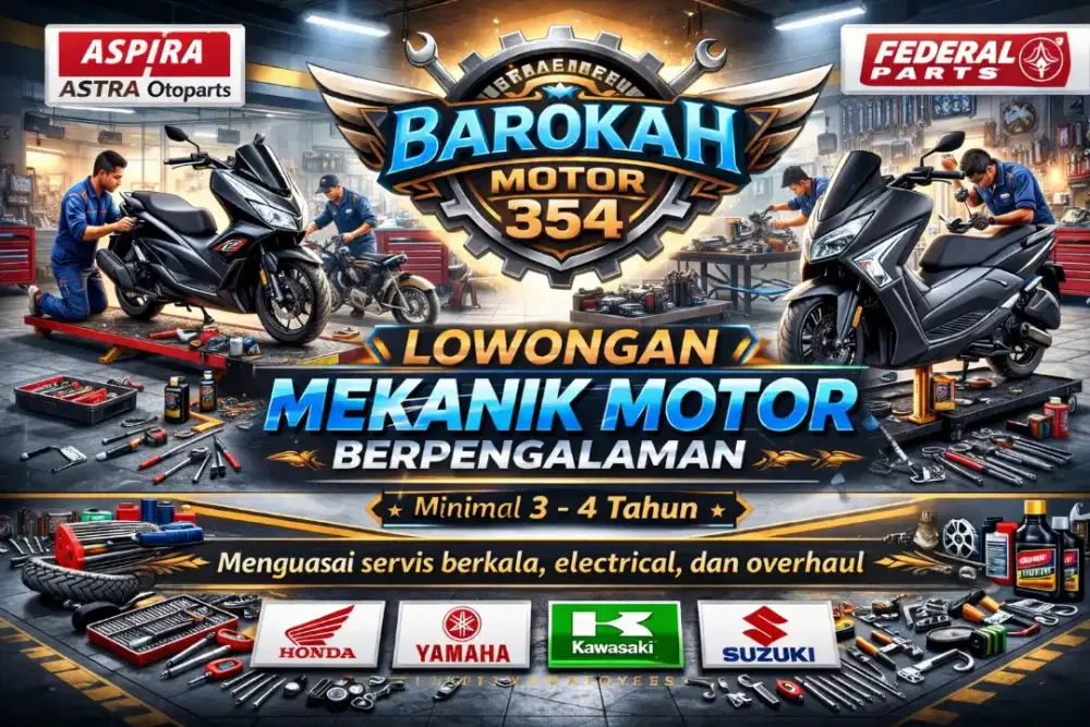Lowongan kerja Mekanik - Barokah Motor