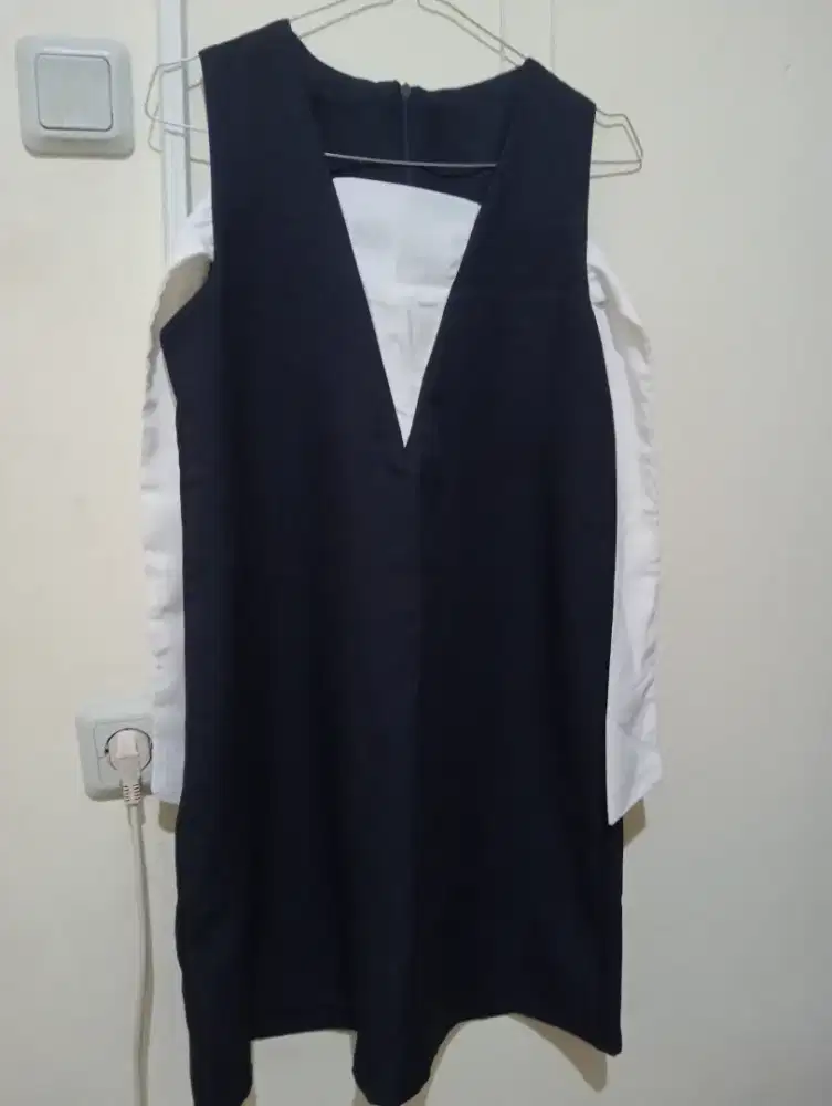 dress wanita navi putih