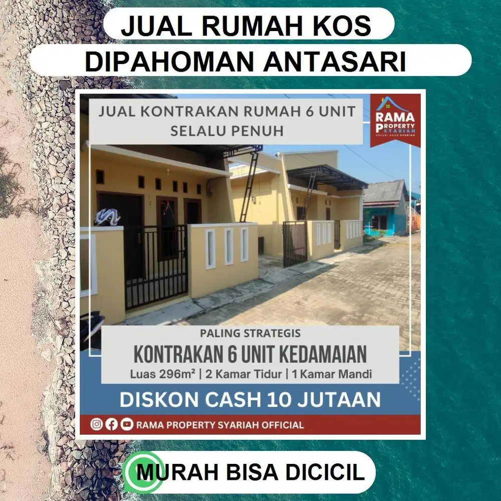 JUAL RUMAH KOS DEKAT PAHOMAN AANTASARI DI KEDAMAIAN HARGA MURAH