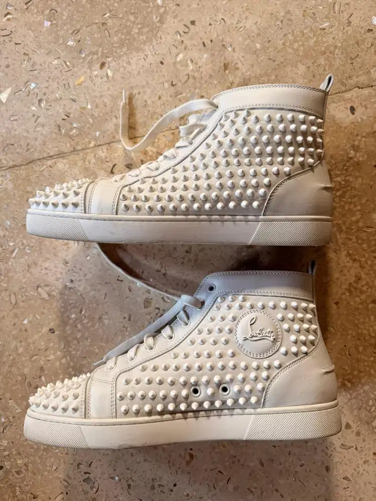 Christian Louboutin Louis Flat High-Top Sneakers Size EU 43.5