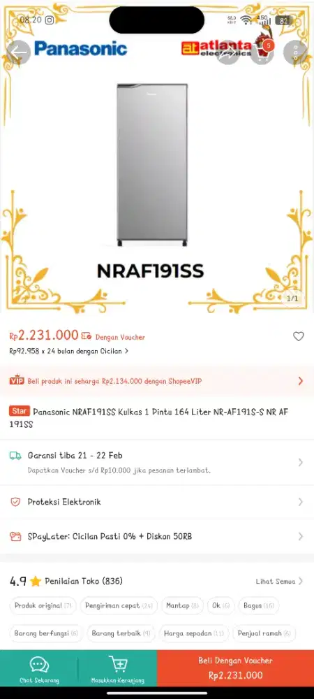 Kulkas Panasonic ( Istimewa