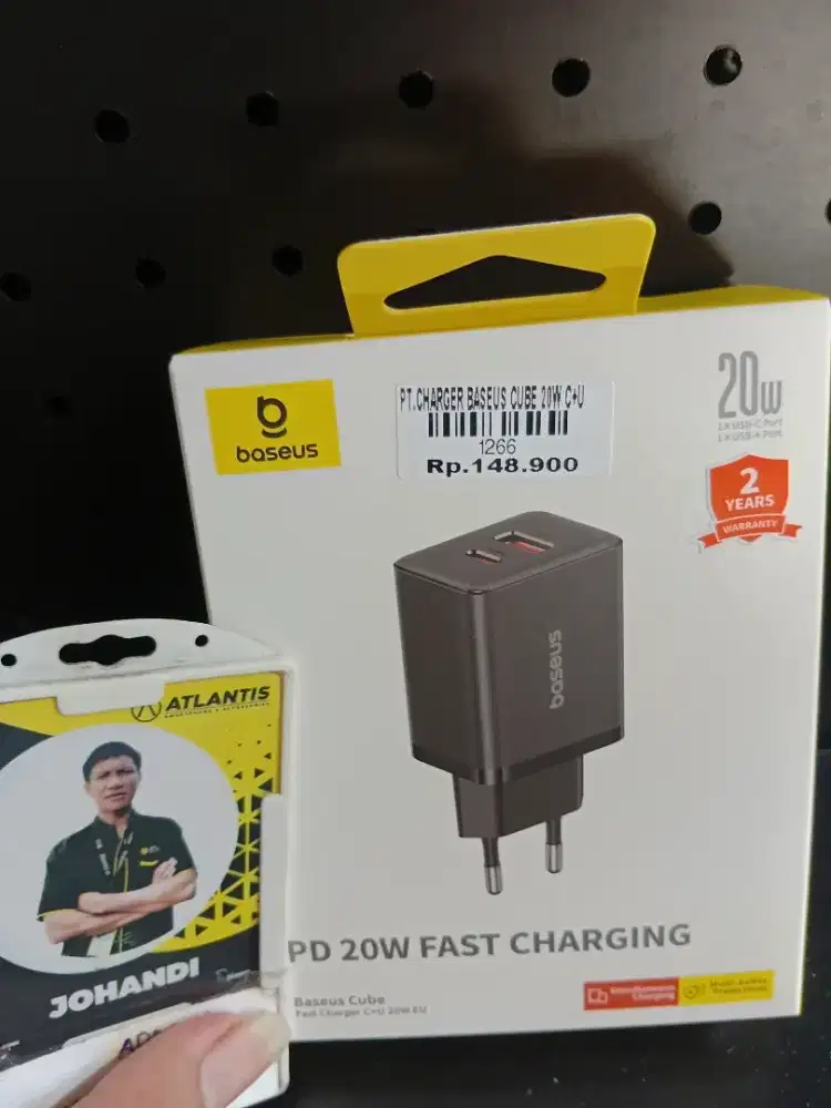 charger baseus cube 20w c+u