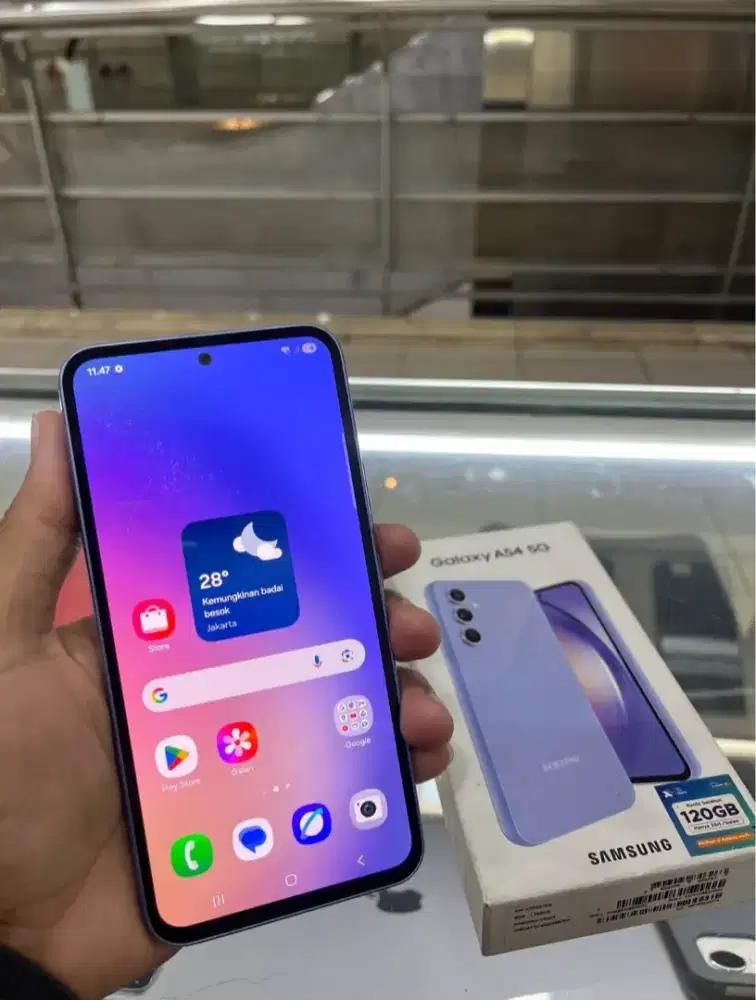 Samsung A54 5G 8/256 GB Fullset, mulus resmi SEIN