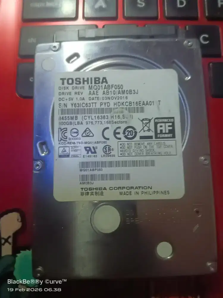 HDD TOSHIBA 500 GB