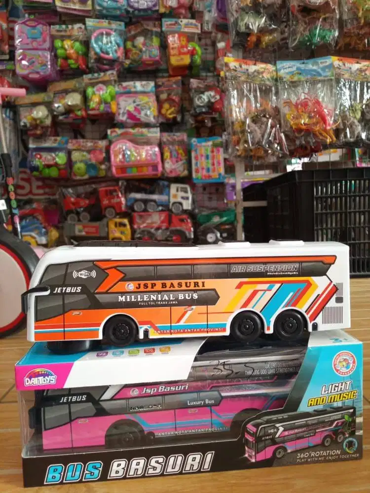 mainan anakk bus basurii bateraii