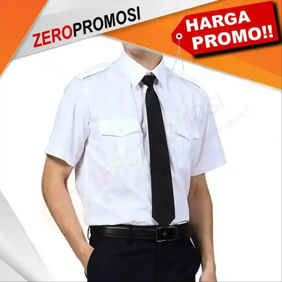 Kemeja PDL Lengan Pendek Custom Bordir Logo Perusahaan