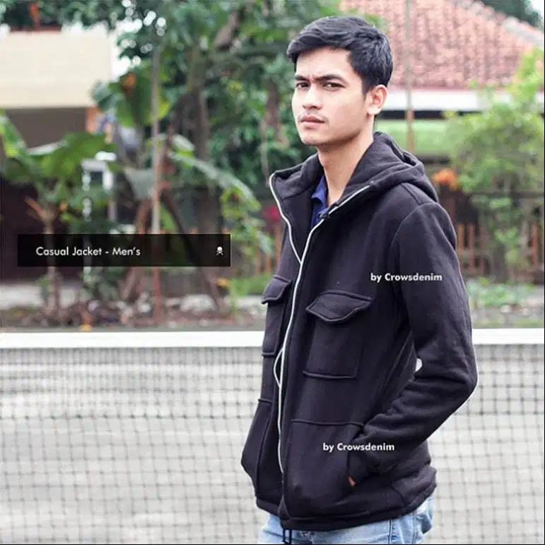 Jaket Cotton Black Hooded Style – SK21