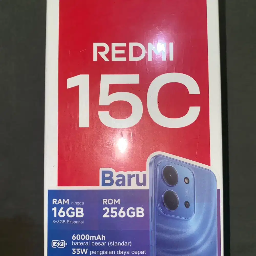 redmi 15C kondisi baru sekali buka