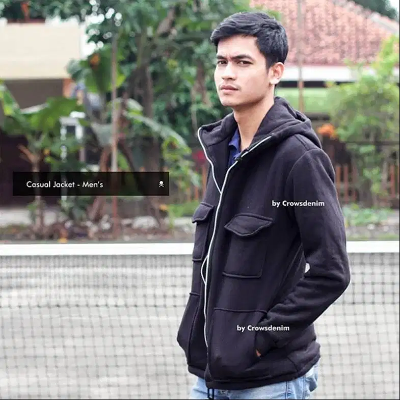 Jaket Cotton Black Hooded Style – SK21
