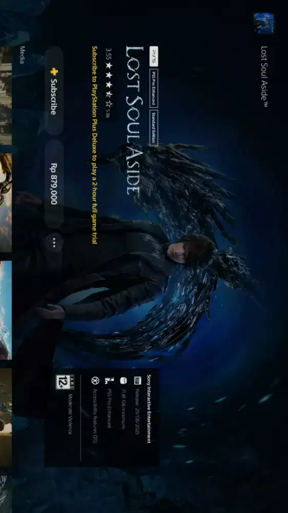 BD/Kaset PS5 Lost Soul Aside (PS5 Eksklusif) seken fullset like new